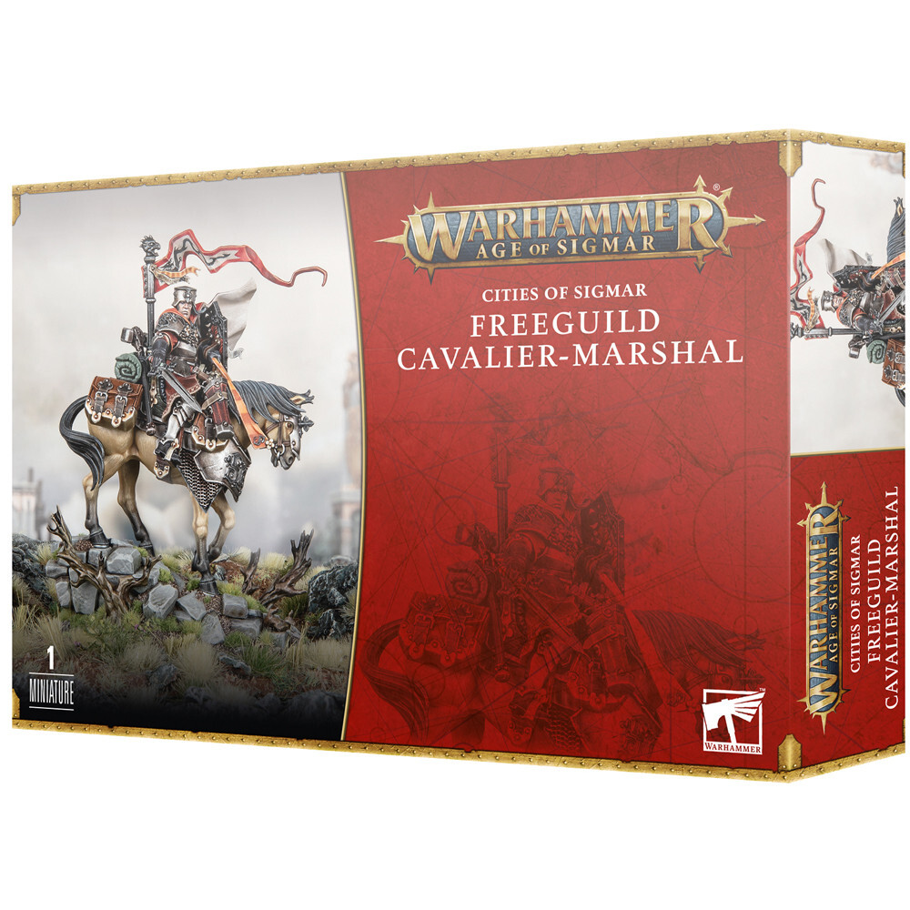 Миниатюра Games Workshop Warhammer Age of Sigmar: Cities of Sigmar - Freeguild Cavalier-Marshal
Миниатюра Games Workshop Warhammer Age of Sigmar: Cities of Sigmar - Freeguild Cavalier-Marshal