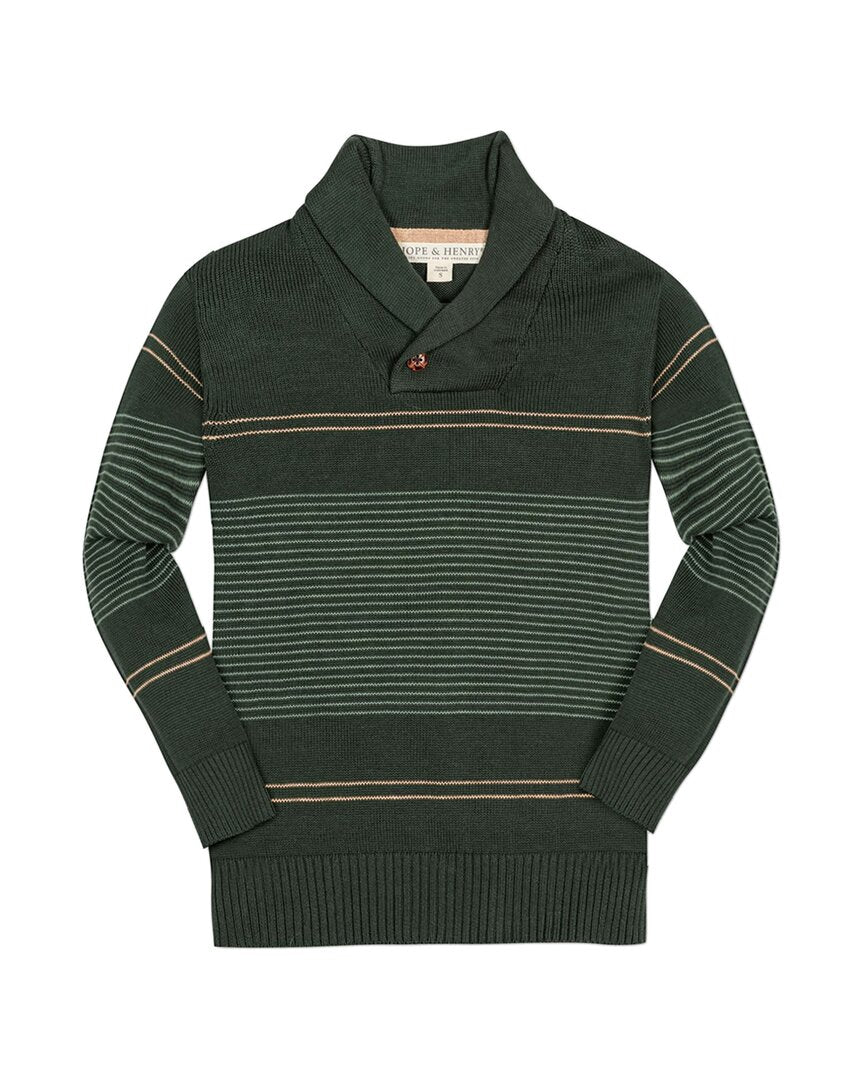 Hope & Henry Свитер с шалевым воротником, зеленый
Hope & Henry Свитер с шалевым воротником, зеленый
