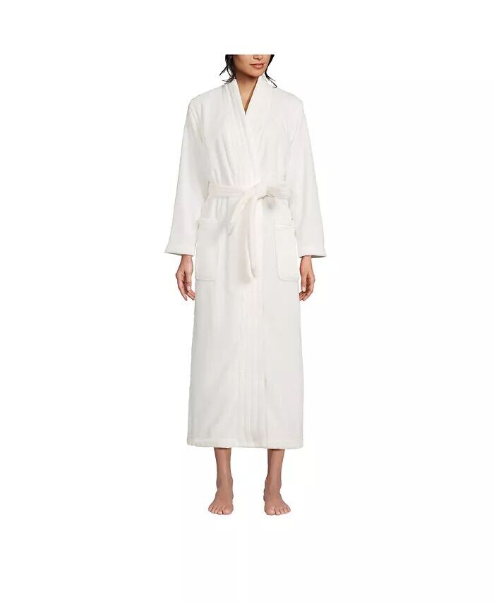 Миниатюрный уютный длинный плюшевый халат с запахом Lands' End, слоновая кость
Миниатюрный уютный длинный плюшевый халат с запахом Lands' End, слоновая кость