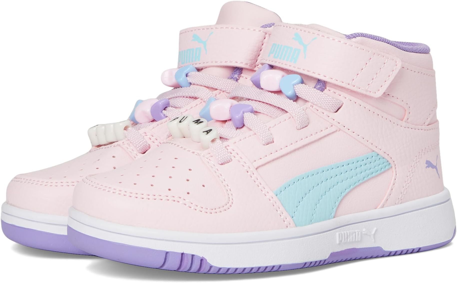 Кроссовки PUMA Kids Rebound Layup Mid Hook And Loop Shoes, Whisp Of Pink/Light Aqua/Lavendar Pop
Кроссовки PUMA Kids Rebound Layup Mid Hook And Loop Shoes, Whisp Of Pink/Light Aqua/Lavendar Pop