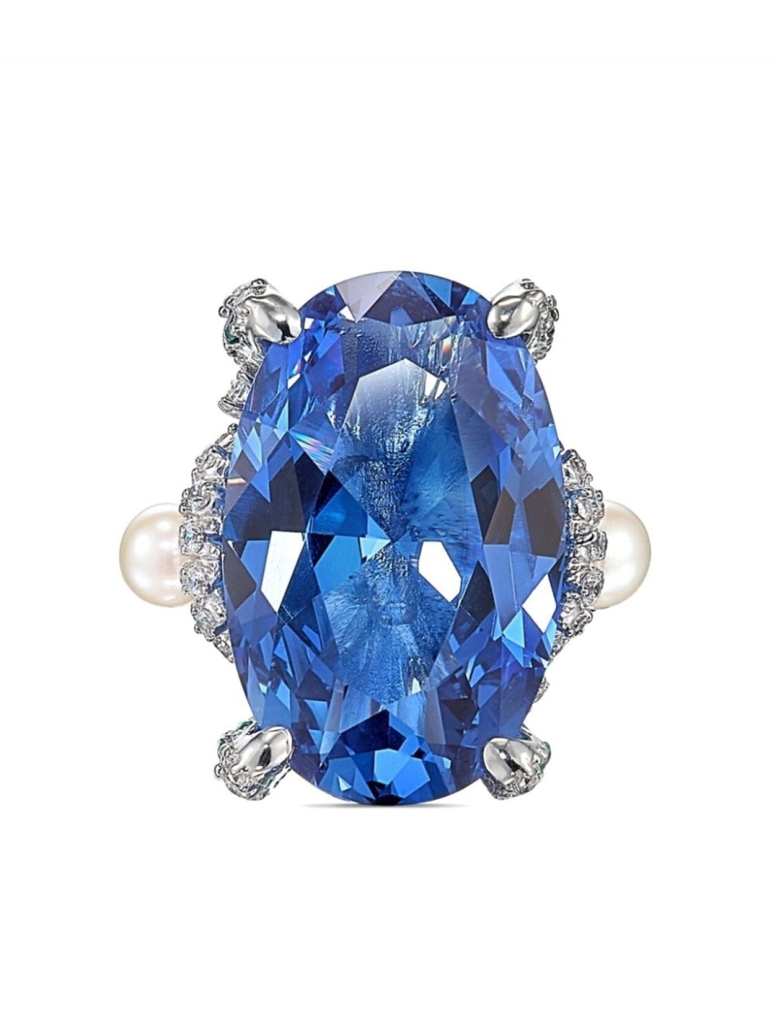 Позолоченное кольцо Aqua Mermaid с камнями и жемчугом Anabela Chan, синий
Позолоченное кольцо Aqua Mermaid с камнями и жемчугом Anabela Chan, синий