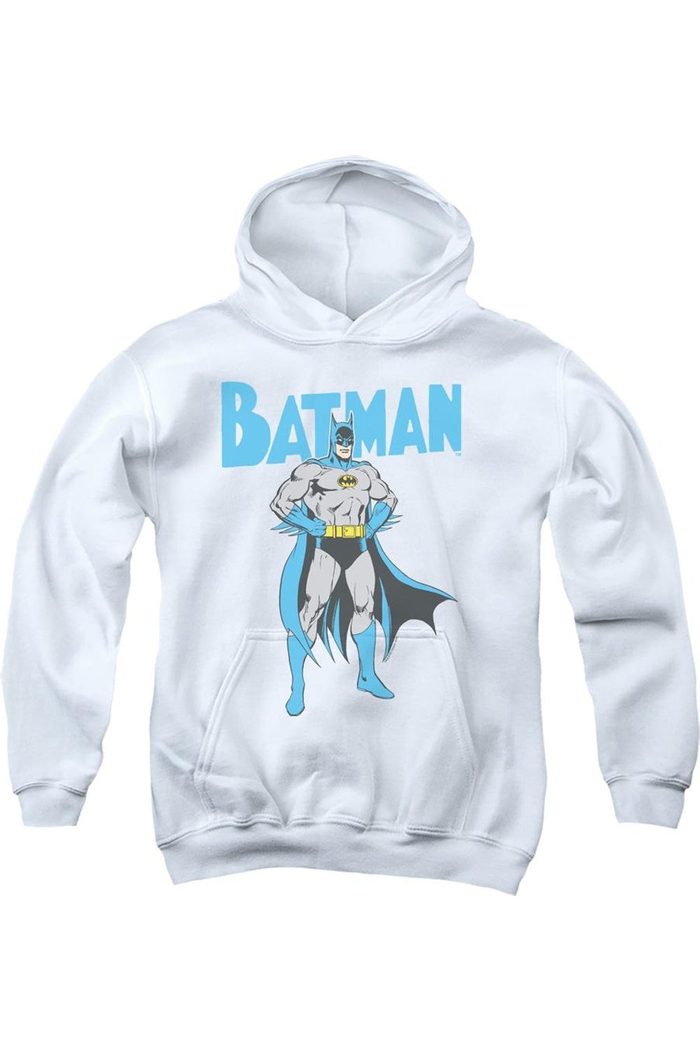 Детская толстовка с капюшоном Batman Stance Gildan, белый 
Детская толстовка с капюшоном Batman Stance Gildan, белый