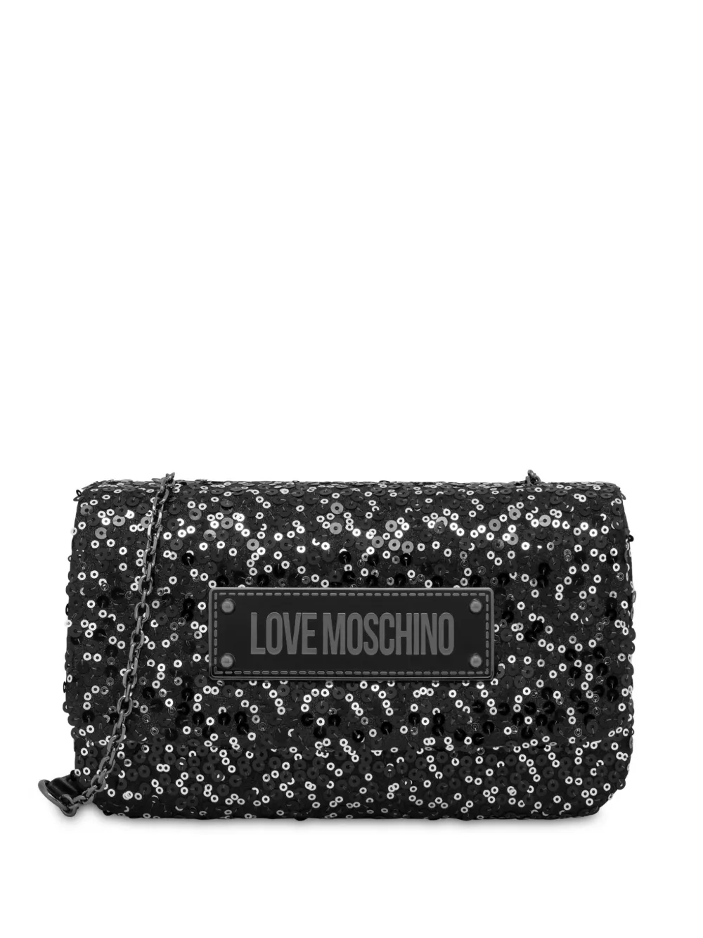 Сумка через плечо с пайетками Love Moschino, черный
Сумка через плечо с пайетками Love Moschino, черный