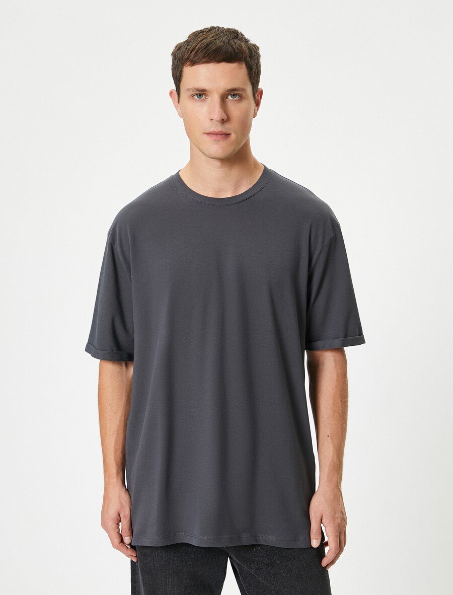 Рубашка Koton, темно-серый 
Рубашка Koton, темно-серый