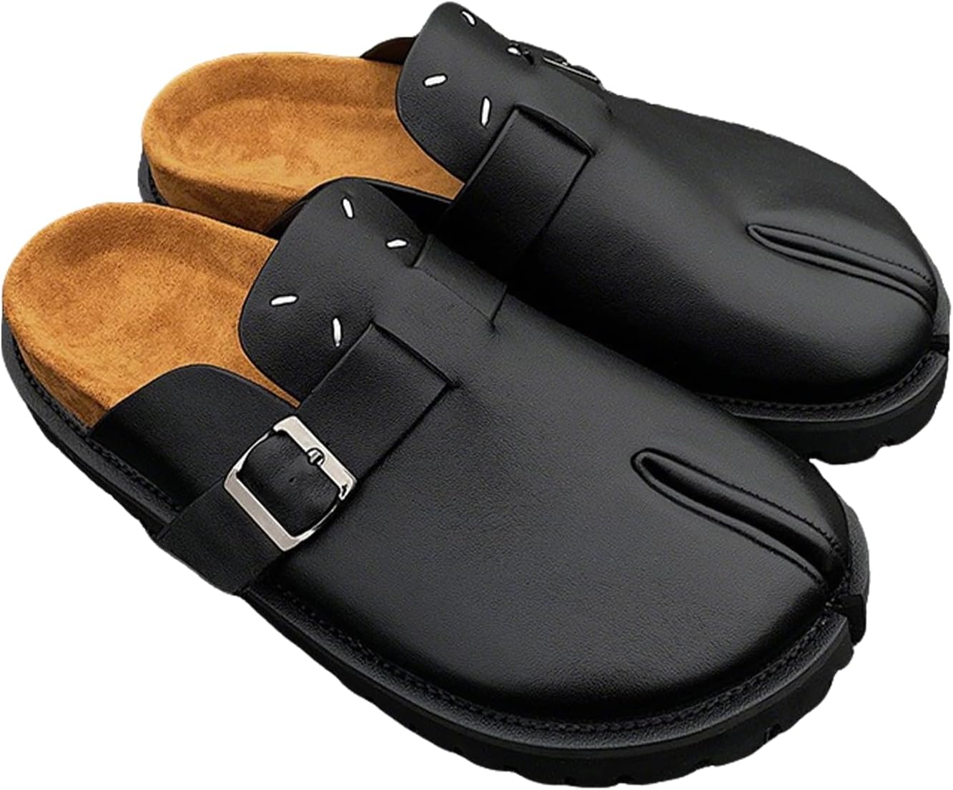 Сабо Tabi, мюли, обувь из натуральной кожи для женщин и мужчин, с пробковой стелькой, пряжкой, массивной платформой, закрытым носком, сандалии для ношения на улице Zqw, черный
Сабо Tabi, мюли, обувь из натуральной кожи для женщин и мужчин, с пробковой стелькой, пряжкой, массивной платформой, закрытым носком, сандалии для ношения на улице Zqw, черный