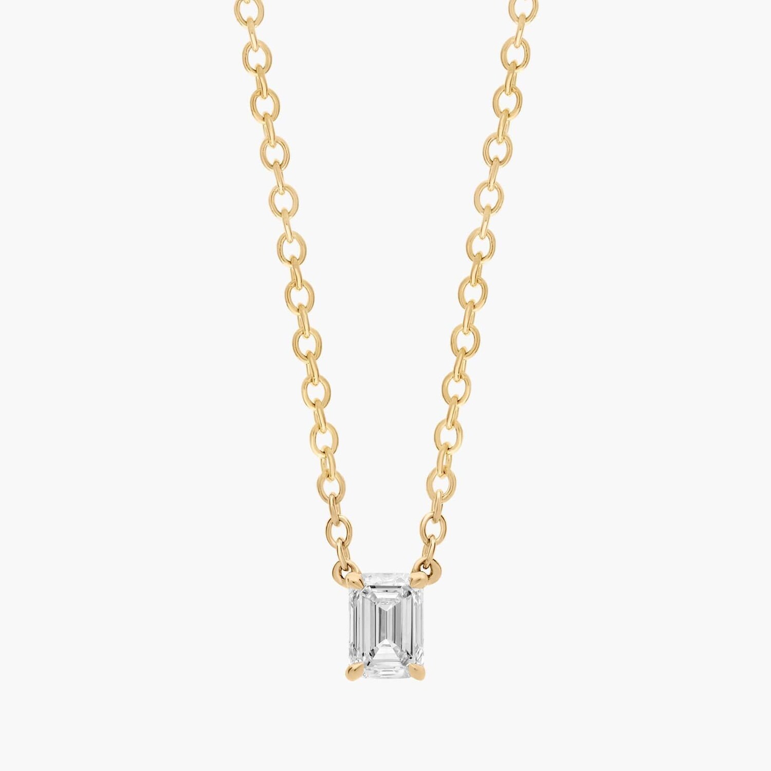 Подвеска с выращенным в лаборатории бриллиантом-солитером изумрудной огранки из желтого золота 14 карат (1/4 карата, два камня - FG / VS2-SI1) Blue Nile
Подвеска с выращенным в лаборатории бриллиантом-солитером изумрудной огранки из желтого золота 14 карат (1/4 карата, два камня - FG / VS2-SI1) Blue Nile