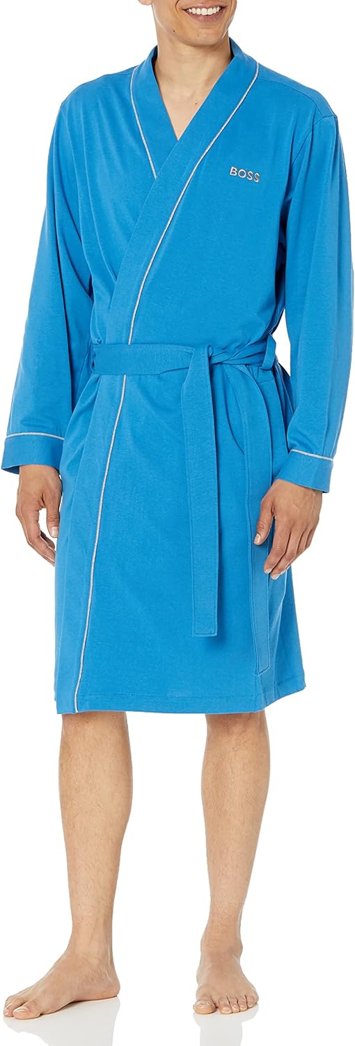 BOSS мужской хлопковый кимоно-халат, Cerulean Blue
BOSS мужской хлопковый кимоно-халат, Cerulean Blue