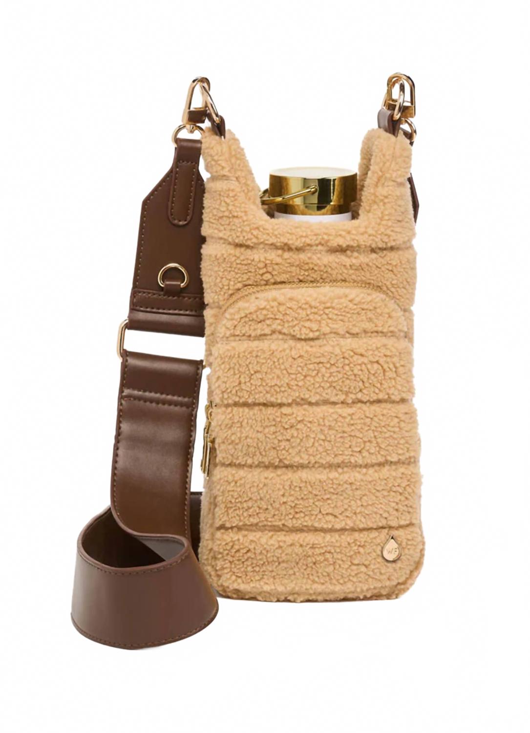 Unisex Sherpa Hydrobag With Vegan Leather Strap In Camel WanderFull
Unisex Sherpa Hydrobag With Vegan Leather Strap In Camel WanderFull