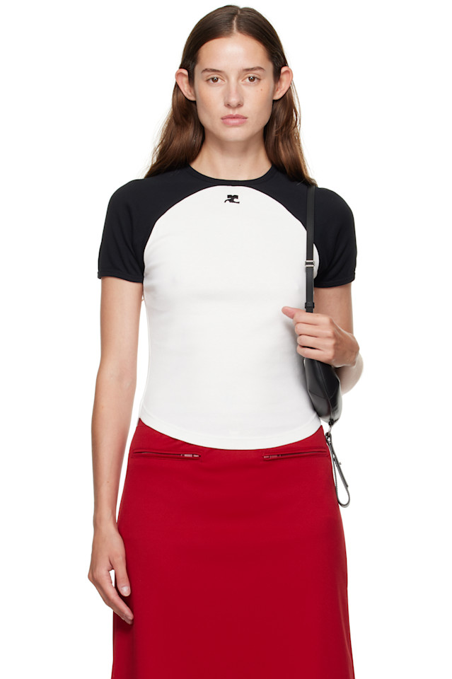 Courrèges Футболка с контрастными белыми и черными кругами, Черный, Courrèges Футболка с контрастными белыми и черными кругами
Courrèges Футболка с контрастными белыми и черными кругами, Черный, Courrèges Футболка с контрастными белыми и черными кругами