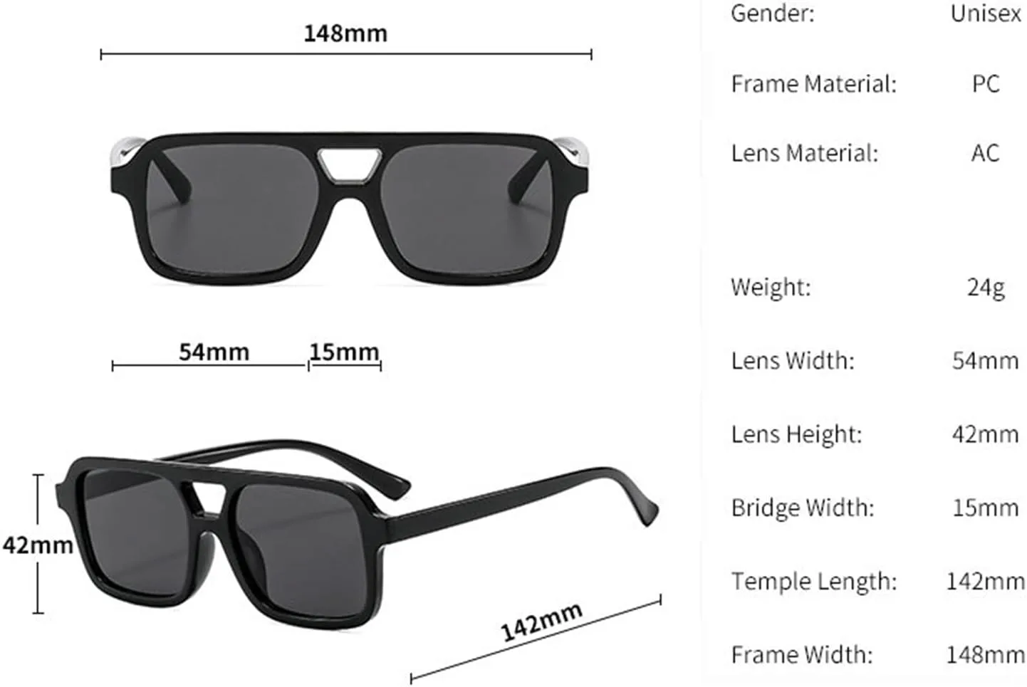 Солнцезащитные очки Willochra Fashion Pilot Oversized для женщин, с двойной перемычкой, в стиле ретро, квадратные, черные, с защитой от УФ-излучения UV400 (C7), C7
Солнцезащитные очки Willochra Fashion Pilot Oversized для женщин, с двойной перемычкой, в стиле ретро, квадратные, черные, с защитой от УФ-излучения UV400 (C7), C7