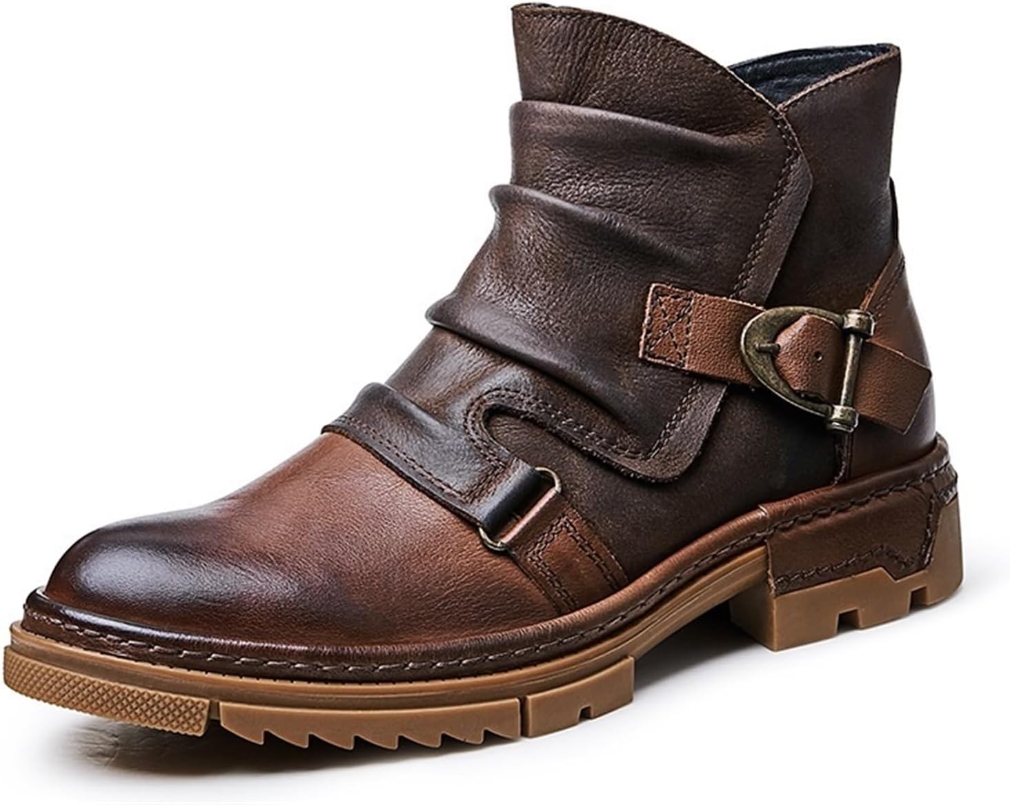 Мужские модные челси-ботинки с боковой молнией, кожаные, деловые и формальные, с наружной подошвой, для прогулок, повседневные, рабочие, удобные, с круглым носком, панк-ботинки до щиколотки, мотоциклетные ботинки для мужчин Generic, коричневый
Мужские модные челси-ботинки с боковой молнией, кожаные, деловые и формальные, с наружной подошвой, для прогулок, повседневные, рабочие, удобные, с круглым носком, панк-ботинки до щиколотки, мотоциклетные ботинки для мужчин Generic, коричневый