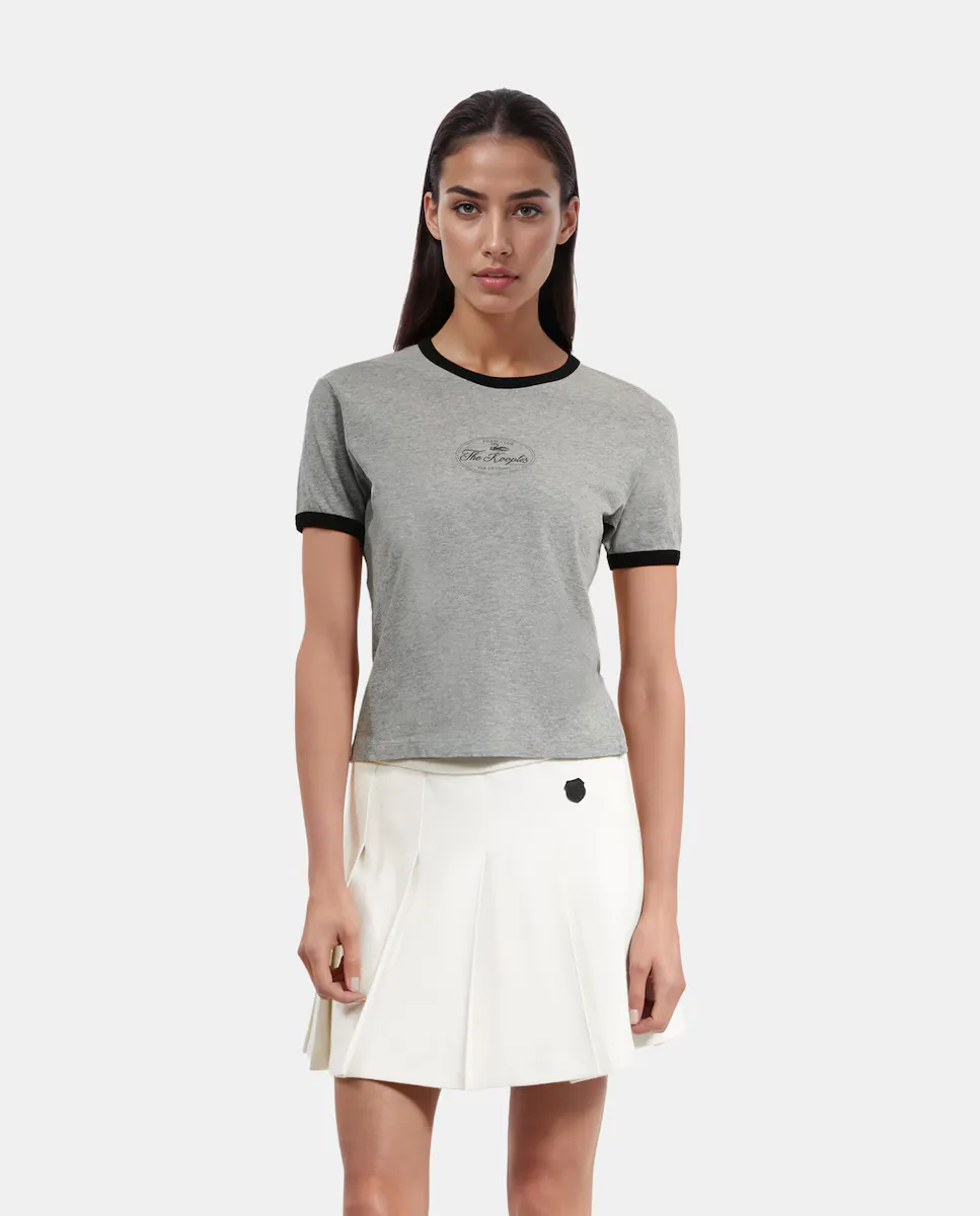 Женская футболка с трафаретной печатью и контрастной отделкой The Kooples, серый
Женская футболка с трафаретной печатью и контрастной отделкой The Kooples, серый