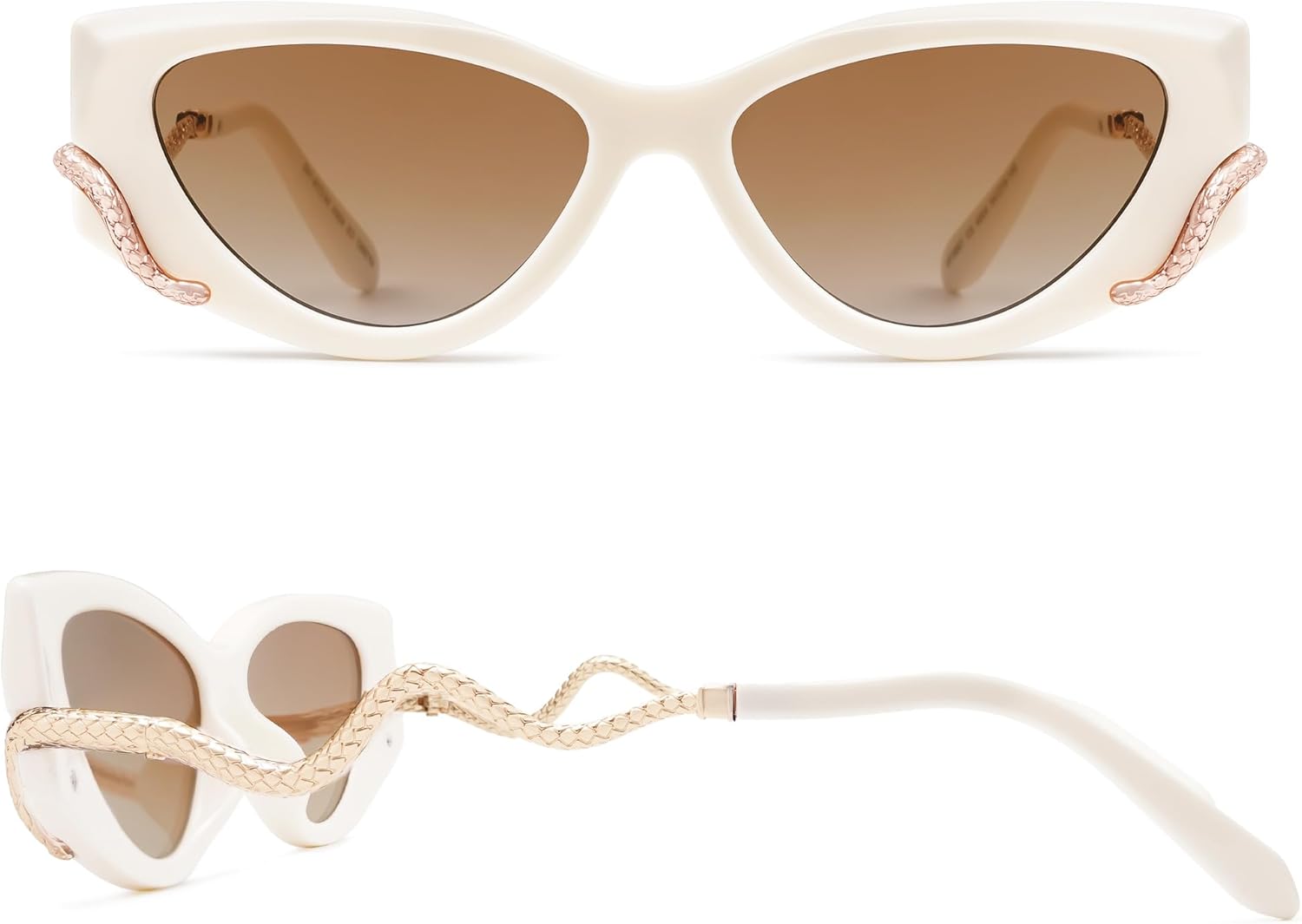 Ретро-солнцезащитные очки в стиле Y2K с змеиной кожей для женщин, стильные «кошачий глаз» в стиле 90-х, узкие модные солнцезащитные очки AP3667 Appassal, C5 White/Gold Snake
Ретро-солнцезащитные очки в стиле Y2K с змеиной кожей для женщин, стильные «кошачий глаз» в стиле 90-х, узкие модные солнцезащитные очки AP3667 Appassal, C5 White/Gold Snake