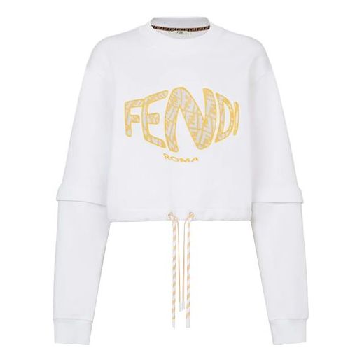 Худи (WMNS) FENDI FW21 Detachable sleeve Round Neck Sports Short Hoodie White
Худи (WMNS) FENDI FW21 Detachable sleeve Round Neck Sports Short Hoodie White