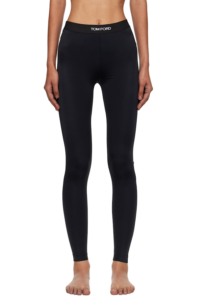 Блестящие трикотажные леггинсы с фирменной отделкой Tom Ford, черный
Блестящие трикотажные леггинсы с фирменной отделкой Tom Ford, черный
