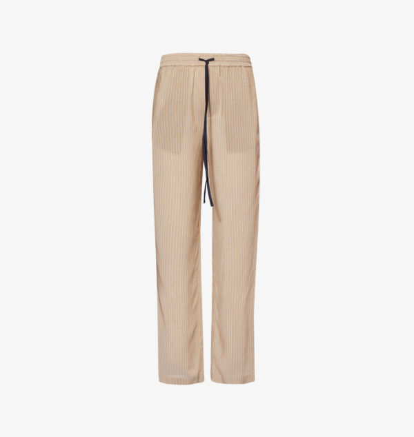 Пижамные брюки в полоску со складками по низу Victoria Beckham, цвет tobacco midnight
Пижамные брюки в полоску со складками по низу Victoria Beckham, цвет tobacco midnight