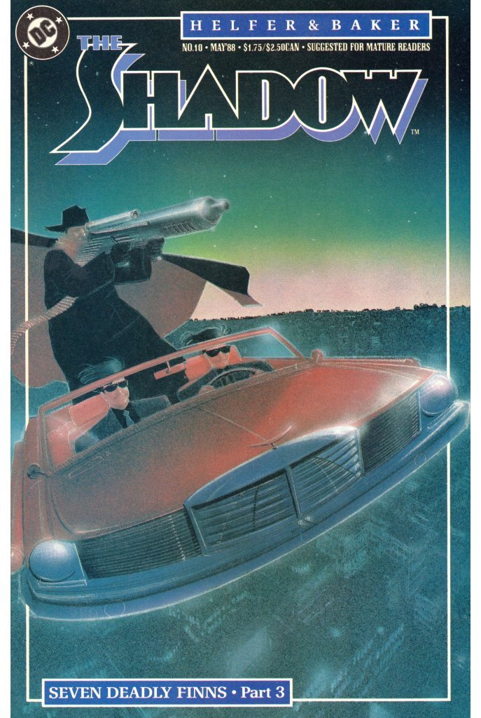 The Shadow, No. 10: Seven Deadly Finns, Part 3; May 1988 (DC Comics)
The Shadow, No. 10: Seven Deadly Finns, Part 3; May 1988 (DC Comics)
