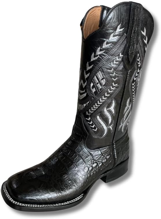 Мужские ковбойские сапоги GadwallAR с экзотическим узором, кожаные, серии Alex с рисунком под змею, каймана и страуса, с квадратным носком, слипон, черный
Мужские ковбойские сапоги GadwallAR с экзотическим узором, кожаные, серии Alex с рисунком под змею, каймана и страуса, с квадратным носком, слипон, черный