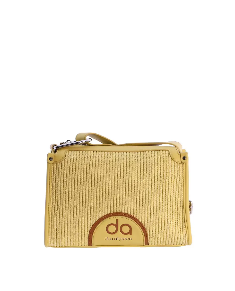 Женская сумка через плечо Ariana натурального желтого цвета на молнии Don Algodón, желтый