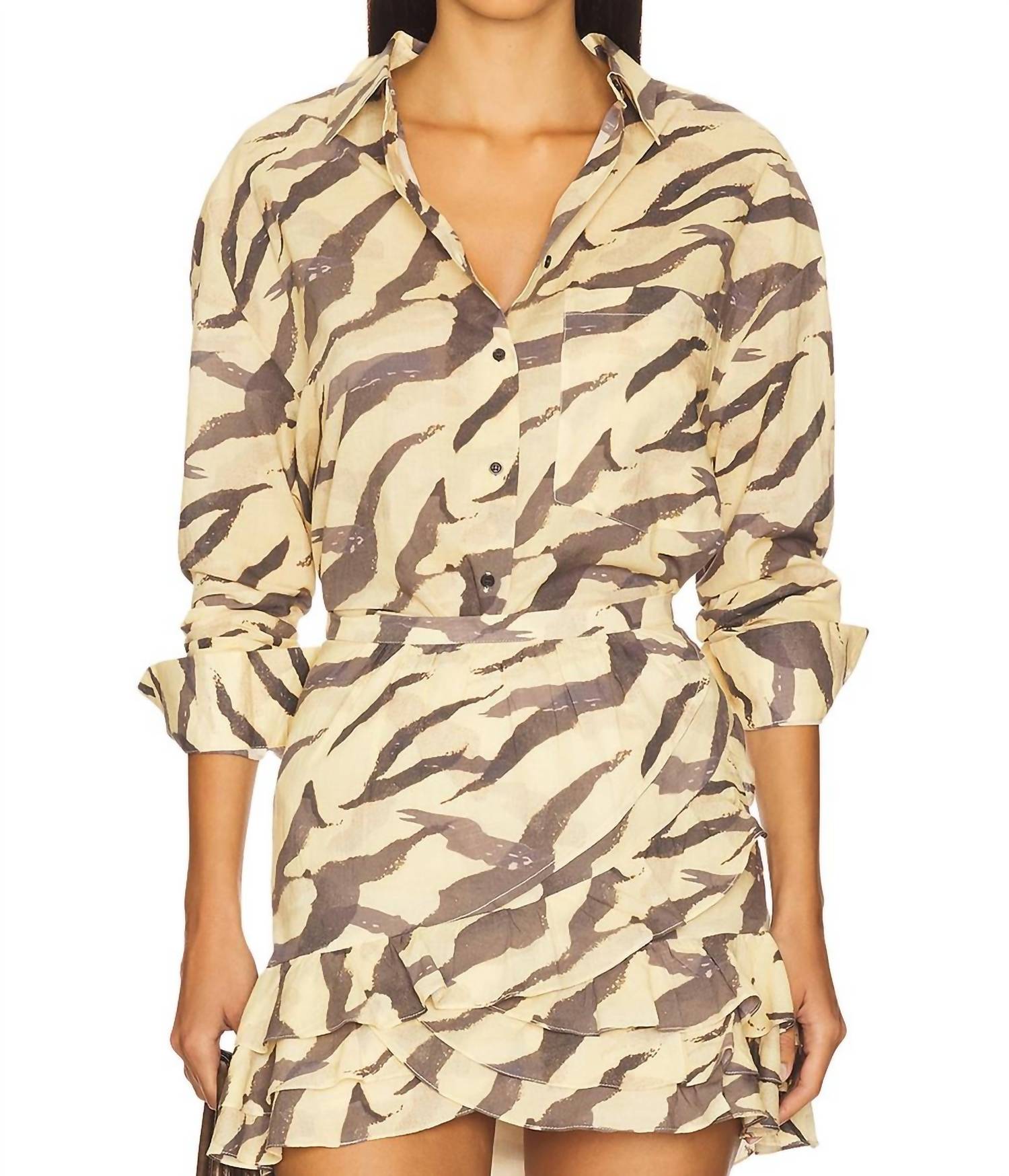 Рубашка на пуговицах Deriana с принтом "Тигр" IRO, print tiger
Рубашка на пуговицах Deriana с принтом "Тигр" IRO, print tiger