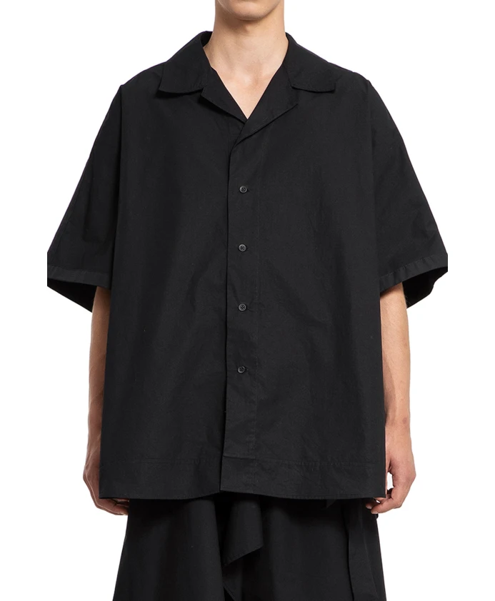 Черная рубашка из махровой ткани с воротником с лацканами Craig Green, черный
Черная рубашка из махровой ткани с воротником с лацканами Craig Green, черный