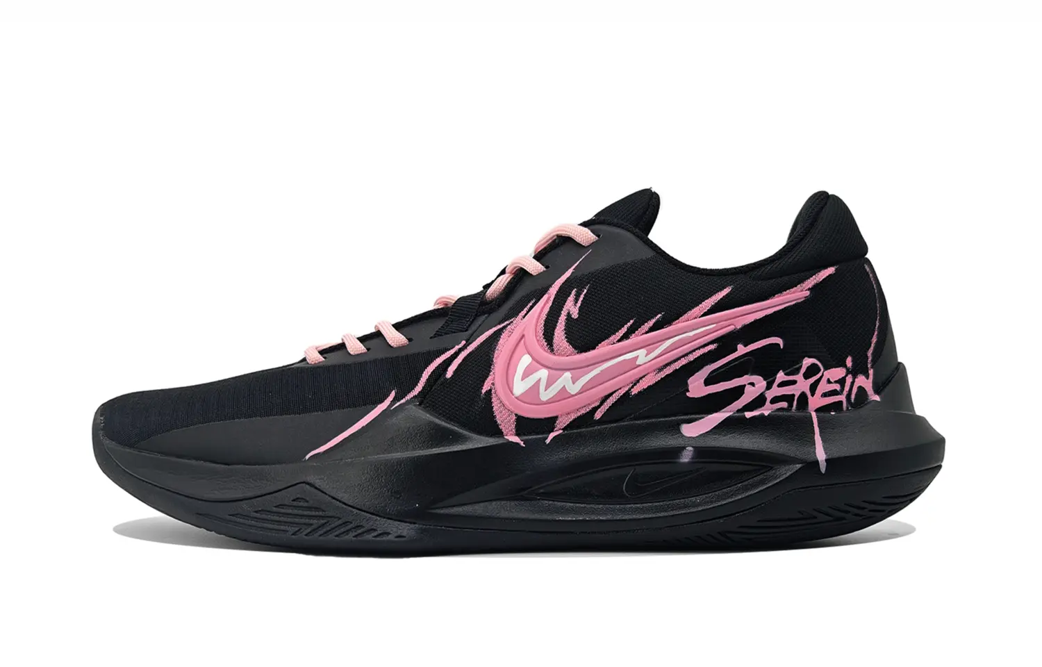 Precision 6 One Heart Manufacturing, Night Cherry Blossom Flow Abrasion Resistant низкие баскетбольные кроссовки мужские Nike, черный розовый
Precision 6 One Heart Manufacturing, Night Cherry Blossom Flow Abrasion Resistant низкие баскетбольные кроссовки мужские Nike, черный розовый