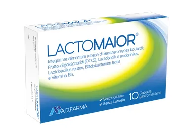 Lactomaior Добавка с молочнокислым ферментом, 10 капсул A.D.Farma Farmaceutici
Lactomaior Добавка с молочнокислым ферментом, 10 капсул A.D.Farma Farmaceutici