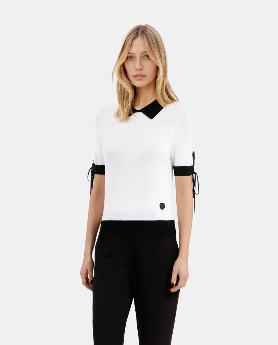 Женский джерси с короткими рукавами и контрастами The Kooples, белый
Женский джерси с короткими рукавами и контрастами The Kooples, белый