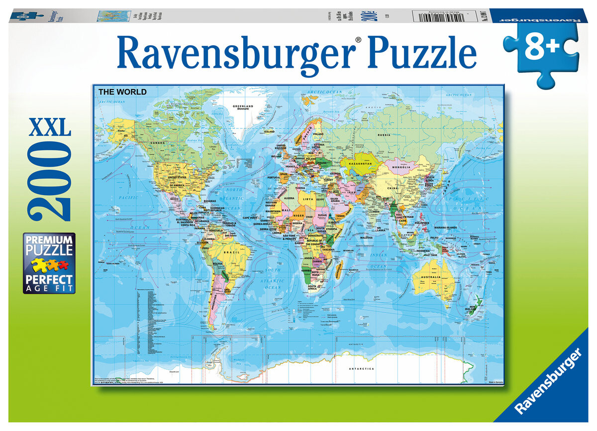 Пазл Ravensburger для детей Карта мира размера XXL, 200 шт.
Пазл Ravensburger для детей Карта мира размера XXL, 200 шт.