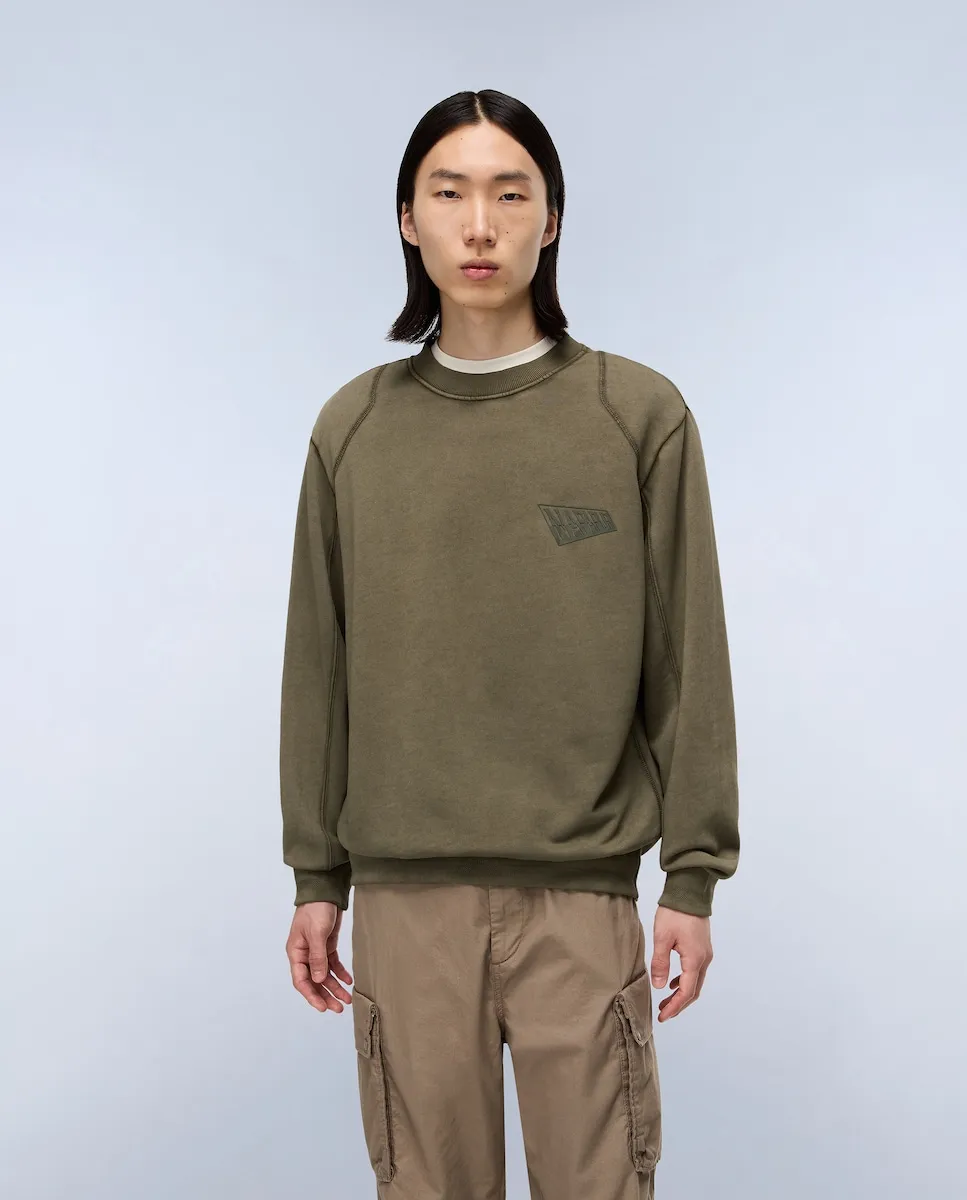 Мужская толстовка с круглым вырезом белого цвета слоновой кости Napapijri
Мужская толстовка с круглым вырезом белого цвета слоновой кости Napapijri