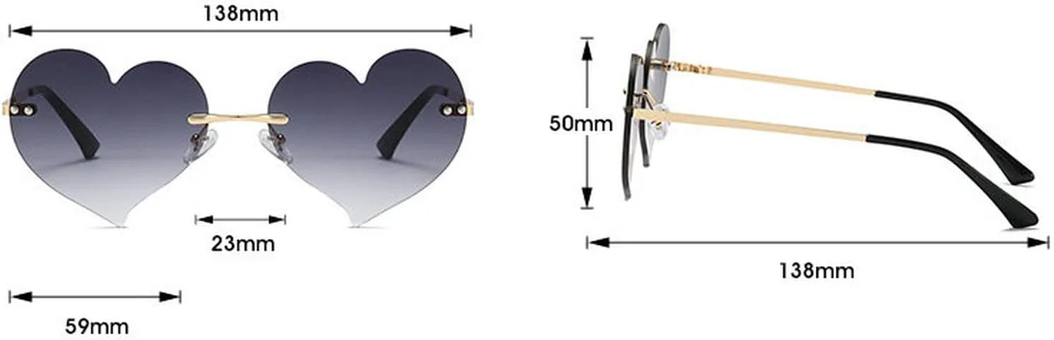 Солнцезащитные очки COTIA в форме сердца без оправы для женщин, металлическая оправа, очаровательный стиль «сердечко», очки для дискотек и вечеринок, без оправы, Red
Солнцезащитные очки COTIA в форме сердца без оправы для женщин, металлическая оправа, очаровательный стиль «сердечко», очки для дискотек и вечеринок, без оправы, Red