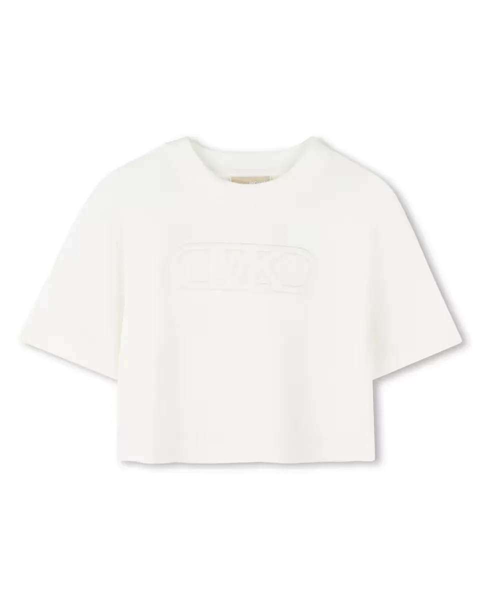 Футболка для девочки из белого хлопка Michael Kors, белый
Футболка для девочки из белого хлопка Michael Kors, белый