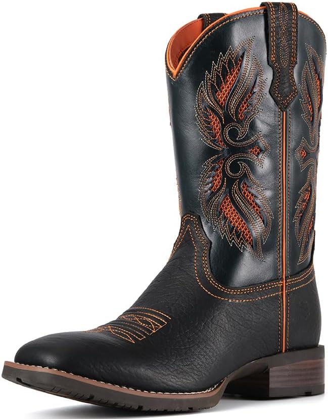 Ковбойские сапоги SUREWAY для мужчин - мужские западные сапоги с квадратным носком и вышивкой, устойчивые к маслу и скольжению, прочные классические сапоги на 25 см, мягкий носок, полностью кожаные ботинки, бирюзовый
Ковбойские сапоги SUREWAY для мужчин - мужские западные сапоги с квадратным носком и вышивкой, устойчивые к маслу и скольжению, прочные классические сапоги на 25 см, мягкий носок, полностью кожаные ботинки, бирюзовый