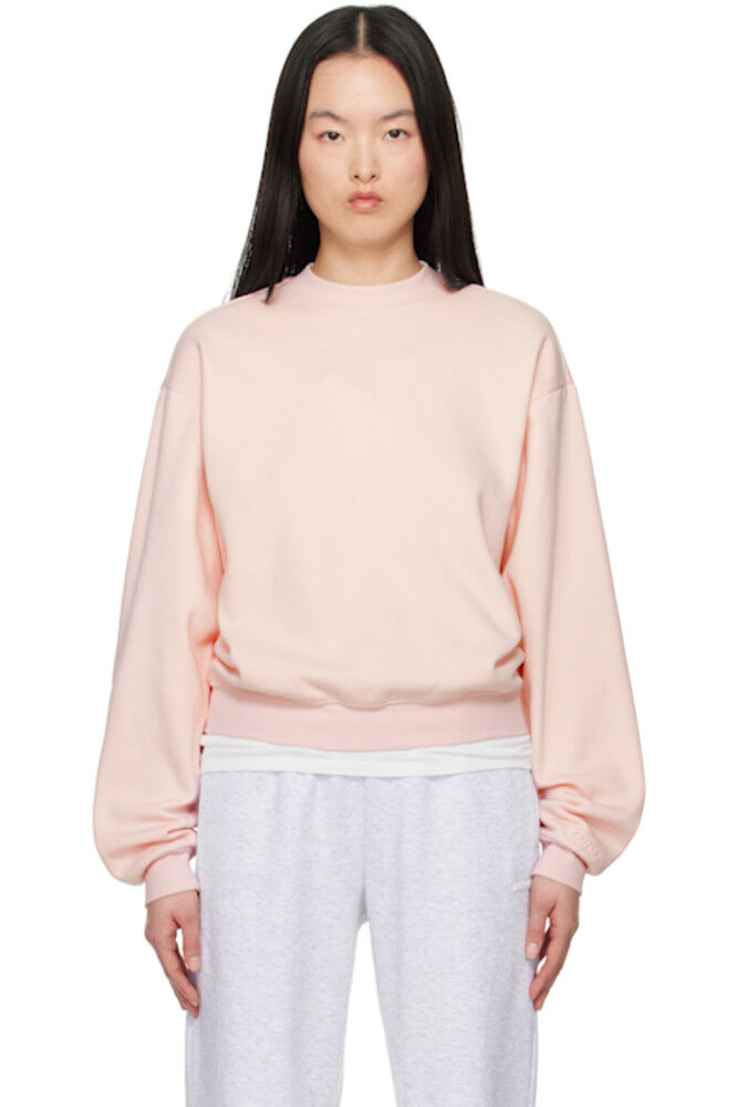 Розовый хлопковый флисовый классический свитшот с круглым вырезом SKIMS
Розовый хлопковый флисовый классический свитшот с круглым вырезом SKIMS