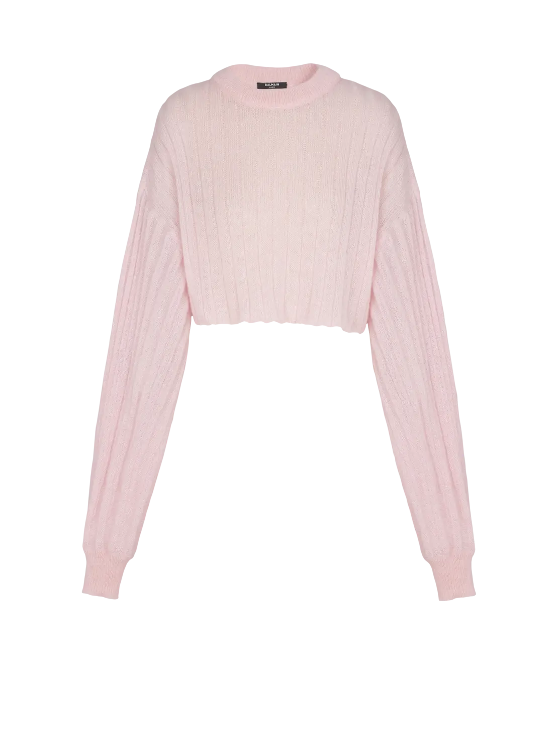 Укороченный джемпер из мохера Balmain, розовый
Укороченный джемпер из мохера Balmain, розовый