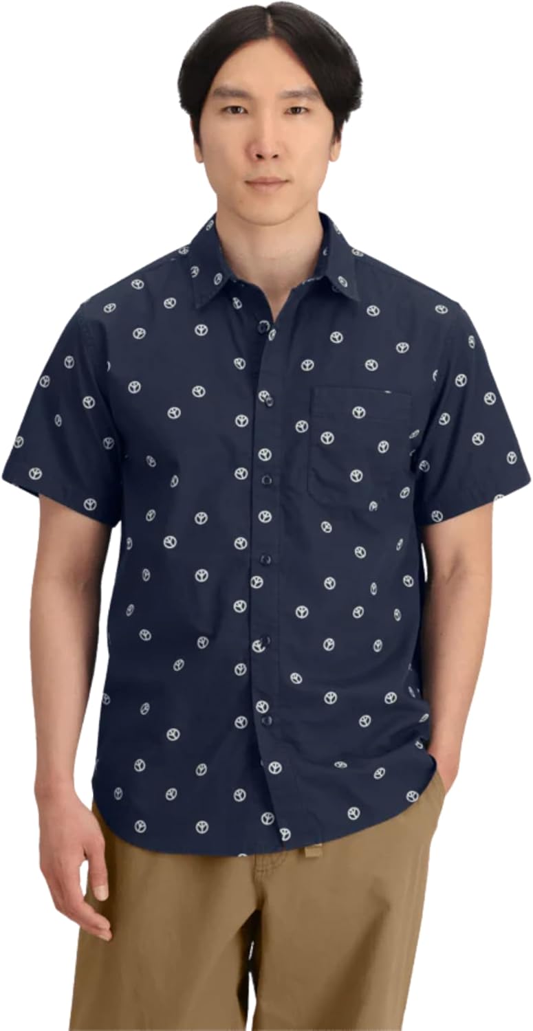 Мужская рубашка с коротким рукавом North Face с узором Baytrail The North Face, Summit Navy Peace Print
Мужская рубашка с коротким рукавом North Face с узором Baytrail The North Face, Summit Navy Peace Print