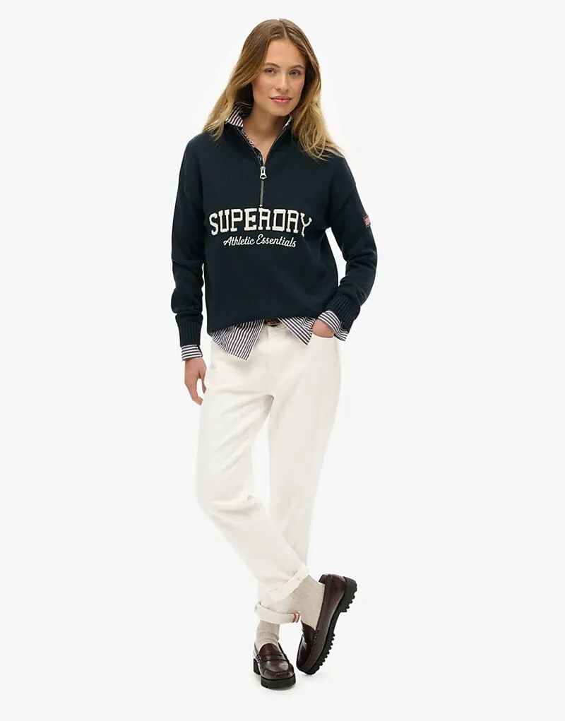 Джемпер Superdry Slouchy с графическим принтом и застежкой-молнией на половину длины в цвете Eclipse Navy
Джемпер Superdry Slouchy с графическим принтом и застежкой-молнией на половину длины в цвете Eclipse Navy