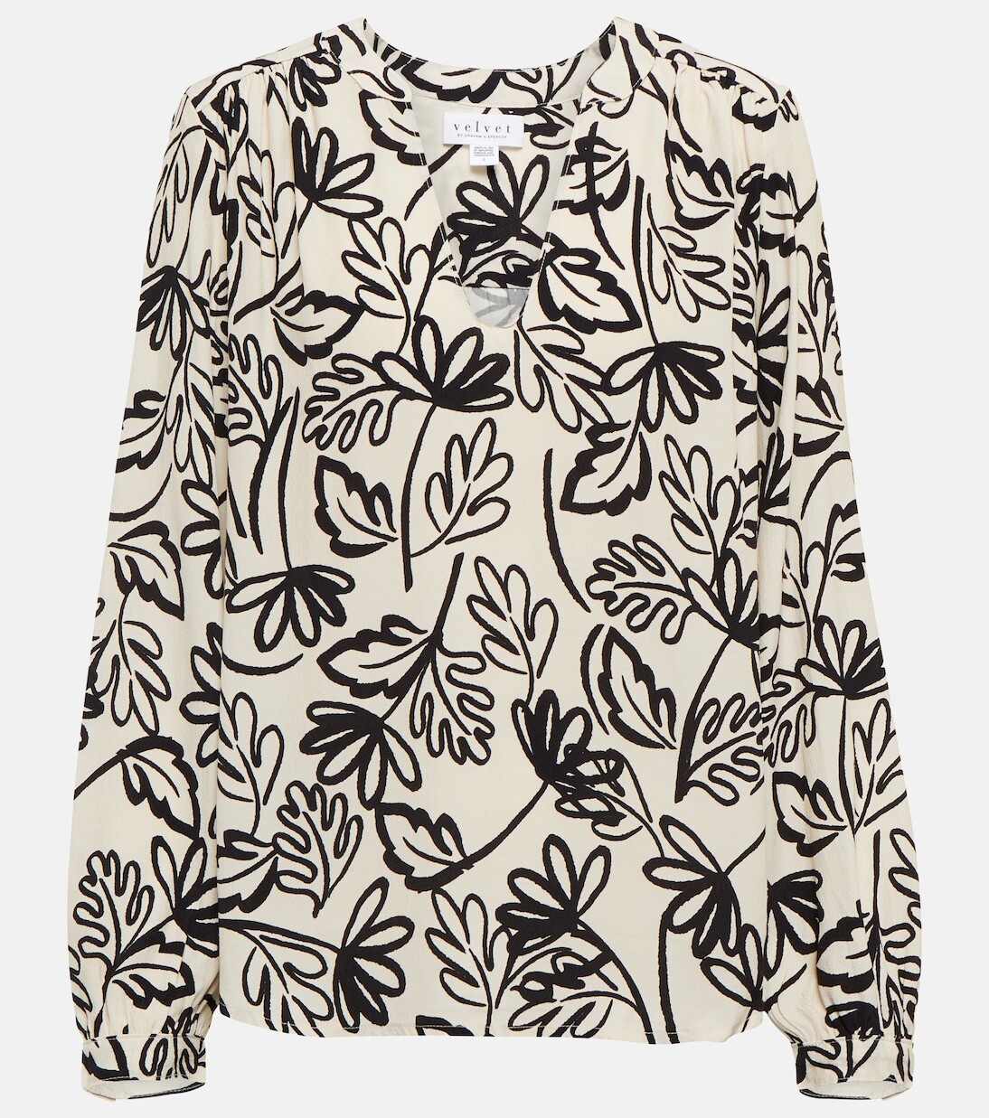 Блузка из крепа с принтом Velvet, кремовый
Блузка из крепа с принтом Velvet, кремовый