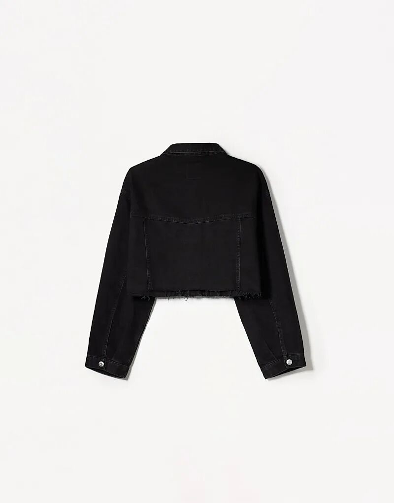 Укороченная джинсовая куртка Bershka черного цвета
Укороченная джинсовая куртка Bershka черного цвета