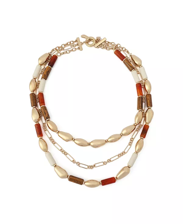 Многослойное ожерелье из смешанных камней и литого бисера Robert Lee Morris Soho, gold
Многослойное ожерелье из смешанных камней и литого бисера Robert Lee Morris Soho, gold