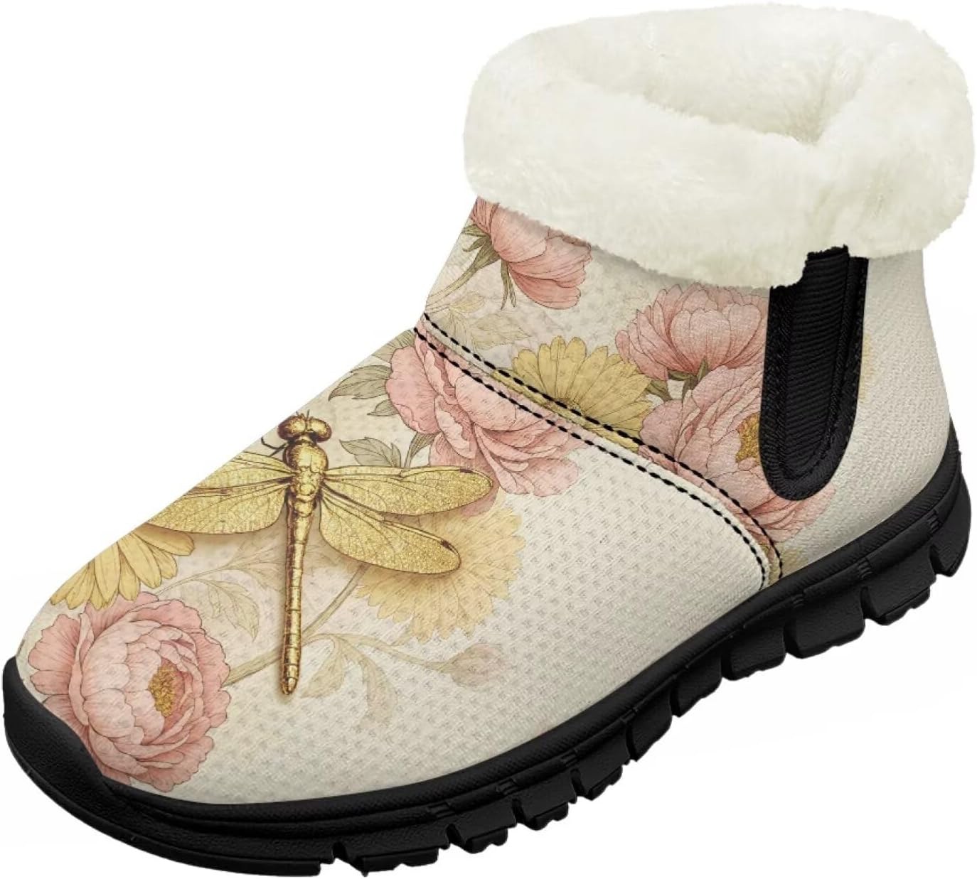 Детские зимние ботинки для девочек с меховой подкладкой, с короткой подошвой, противоскользящие, легкие уличные теплые ботинки для малышей Pointodoor, Dragonfly Flowers
Детские зимние ботинки для девочек с меховой подкладкой, с короткой подошвой, противоскользящие, легкие уличные теплые ботинки для малышей Pointodoor, Dragonfly Flowers