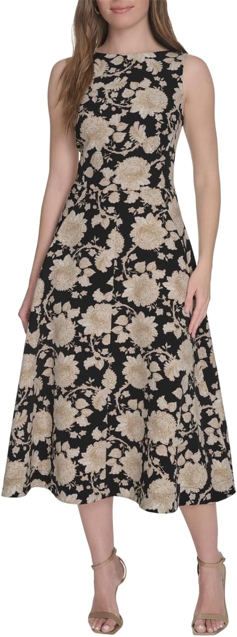 Женское платье миди Tommy Hilfiger без рукавов с вырезом-лодочкой и расклешенной юбкой, Black/Sand
Женское платье миди Tommy Hilfiger без рукавов с вырезом-лодочкой и расклешенной юбкой, Black/Sand