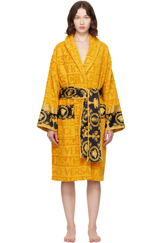 Банный халат I heart baroque Versace, желтый 
Банный халат I heart baroque Versace, желтый