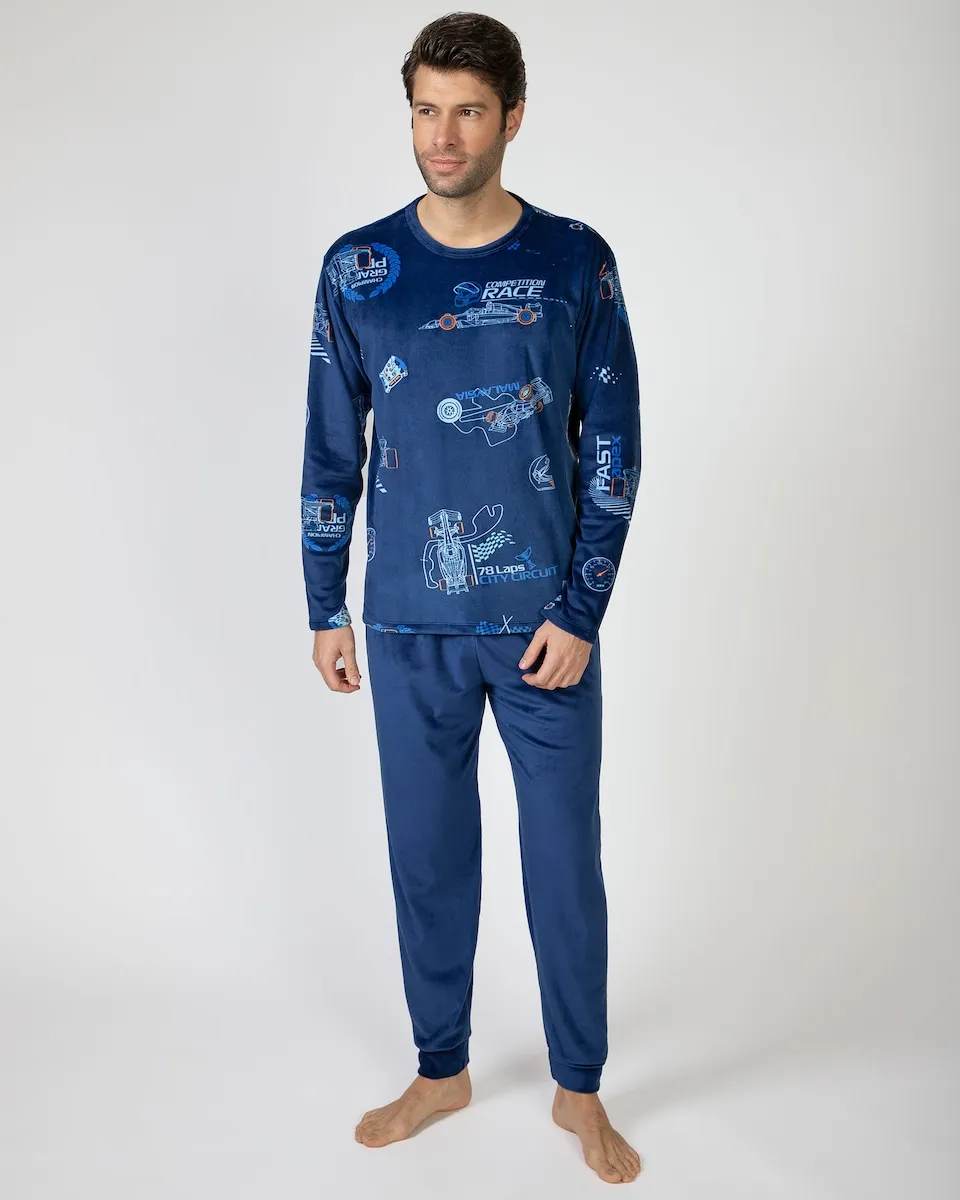 Мужская длинная пижама из микрополяра Massana, синий
Мужская длинная пижама из микрополяра Massana, синий