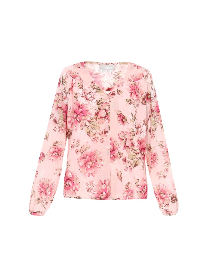 Usha Женская блузка светло-розового многоцветного оттенка
Usha Женская блузка светло-розового многоцветного оттенка