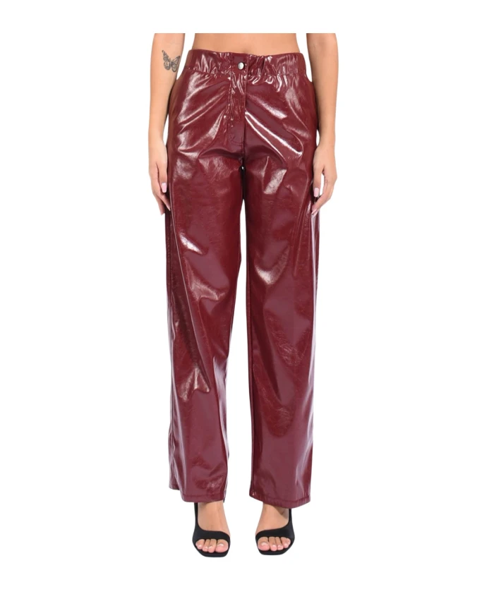 Прямые брюки с эффектом винила A Paper Kid, красный
Прямые брюки с эффектом винила A Paper Kid, красный