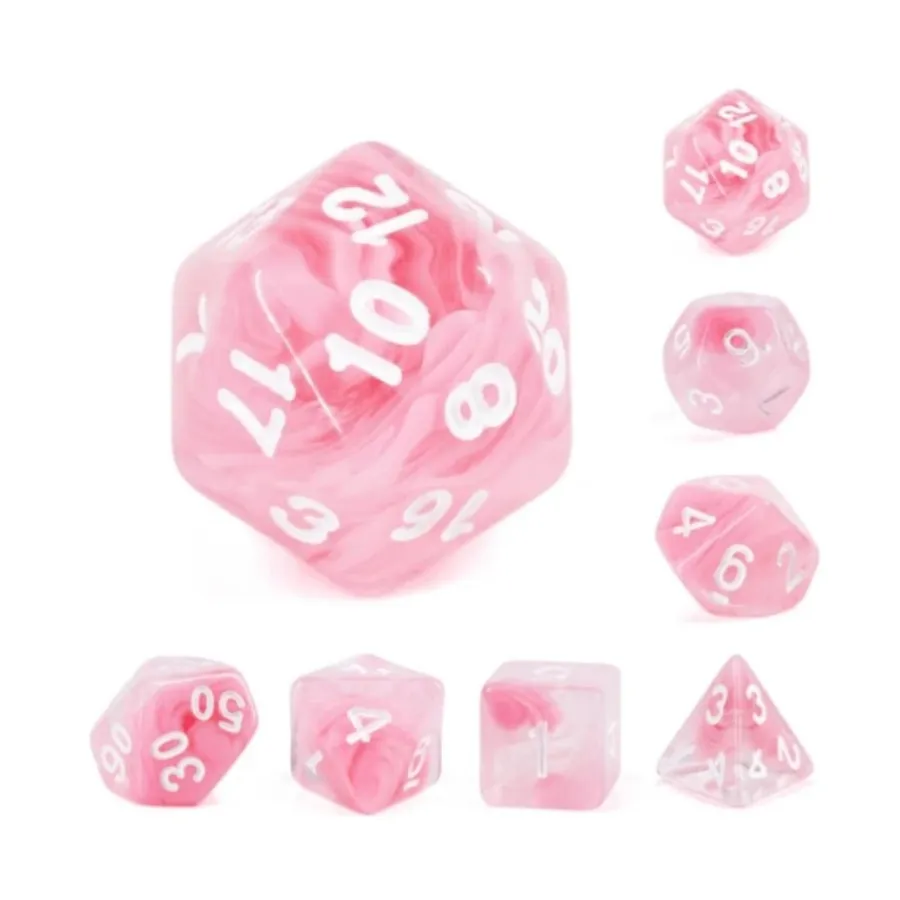 Набор Poly — розовая роза с белым (7), Dice Sets - Resin/Acrylic - Red, Orange, Yellow, & Pink (Foam Brain Games)
Набор Poly — розовая роза с белым (7), Dice Sets - Resin/Acrylic - Red, Orange, Yellow, & Pink (Foam Brain Games)