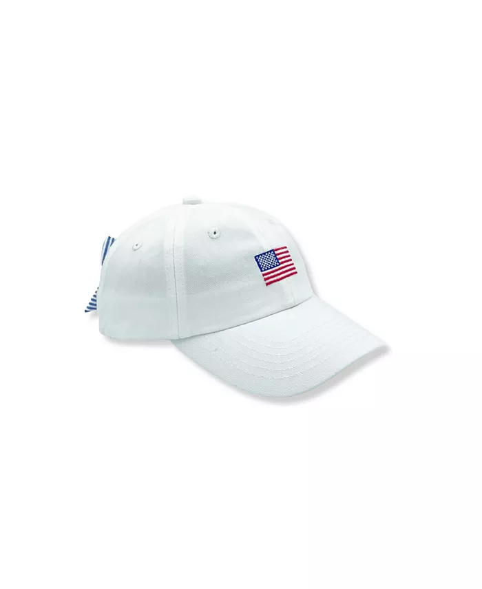 Детская бейсболка с бантом в виде американского флага в белом цвете Bits & Bows
Детская бейсболка с бантом в виде американского флага в белом цвете Bits & Bows