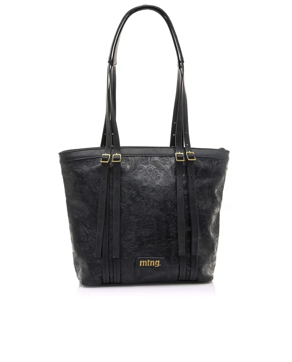 Черная сумка через плечо с цветочным принтом Mustang, черный 
Черная сумка через плечо с цветочным принтом Mustang, черный