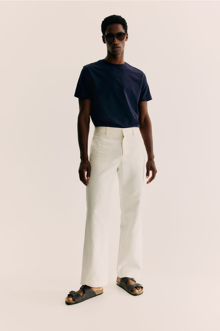 Футболка узкого кроя H&M, синий 
Футболка узкого кроя H&M, синий